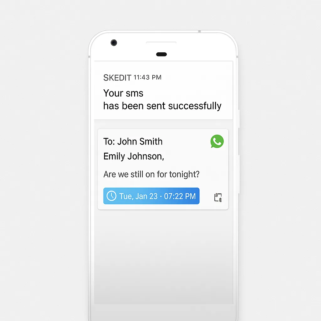WhatsApp message scheduler